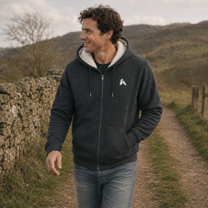 HIKR Hygge Organic Cotton Sherpa Lined Hoodie